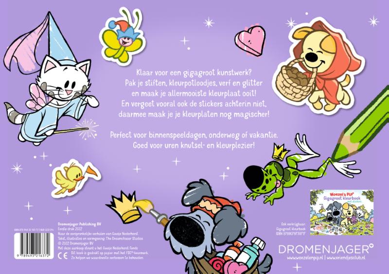 Achterkant van Gigagroot kleurboek Sprookjes