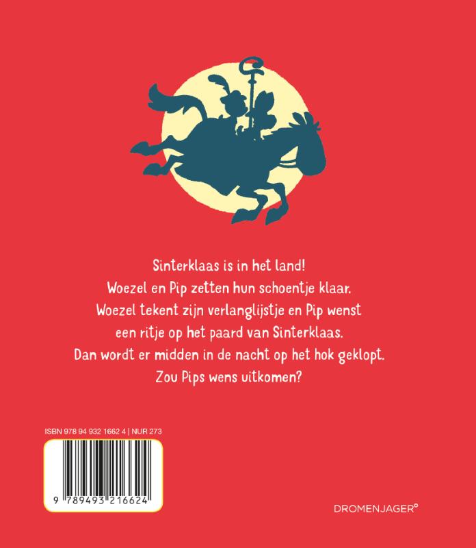 Achterkant van SinterWoezel en Pietje Pip