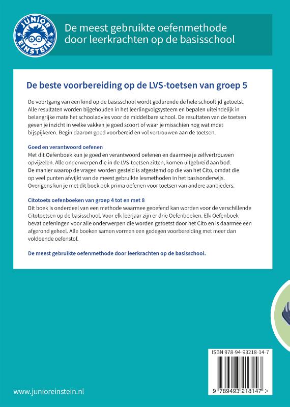 Achterkant van Citotoets Oefenboek deel 2 groep 5