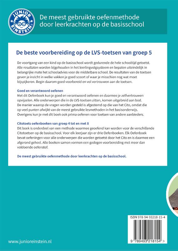 Achterkant van Citotoets Oefenboek deel 3 groep 5