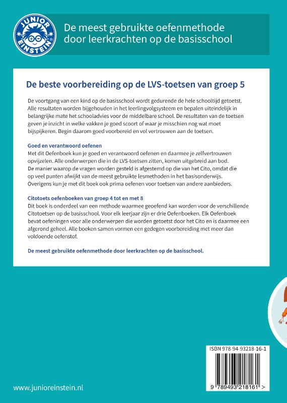 Achterkant van Citotoets Oefenboeken deel 1, 2 en 3 groep 5