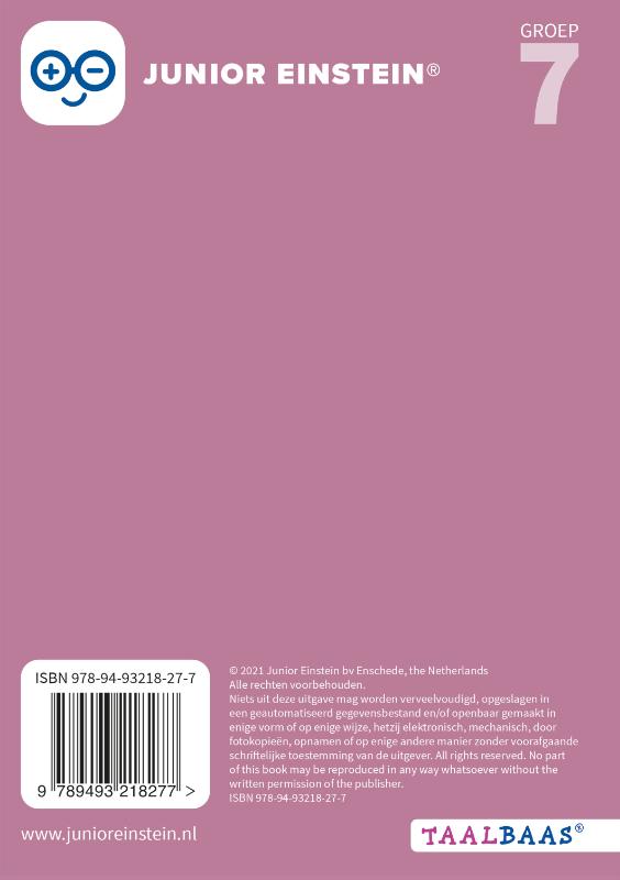 Achterkant van antwoordenboek 1