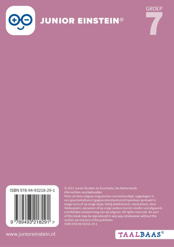 Achterkant van antwoordenboek 3