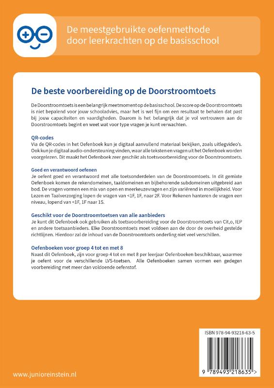 Achterkant van Het dikke Doorstoomtoets Oefenboek