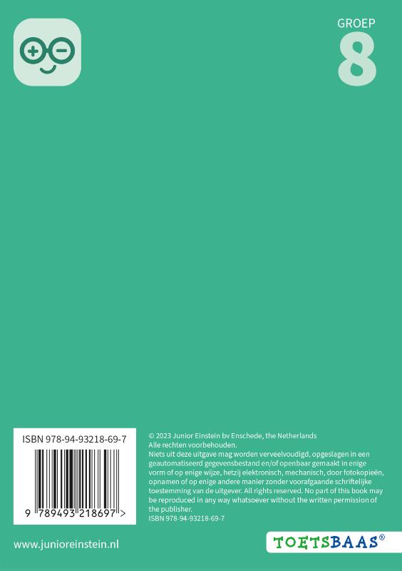 Achterkant van Antwoordenboek 1