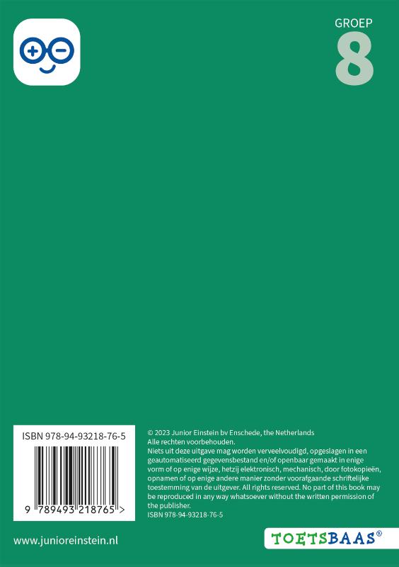 Achterkant van Doorstroomtoets Oefenboek – Antwoordenboek + Online video-uitleg