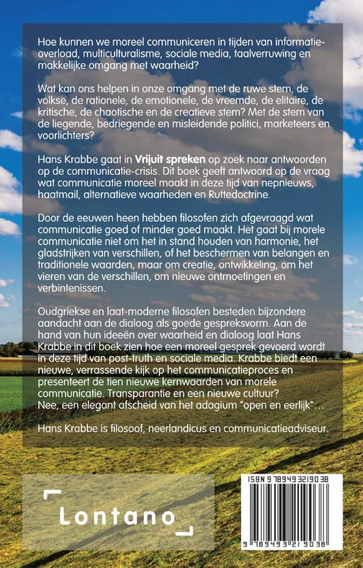 Achterkant van Vrijuit spreken