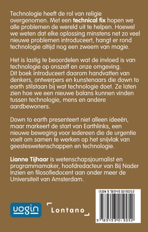 Achterkant van Down to earth
