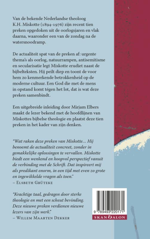 Achterkant van Te midden van het tumult