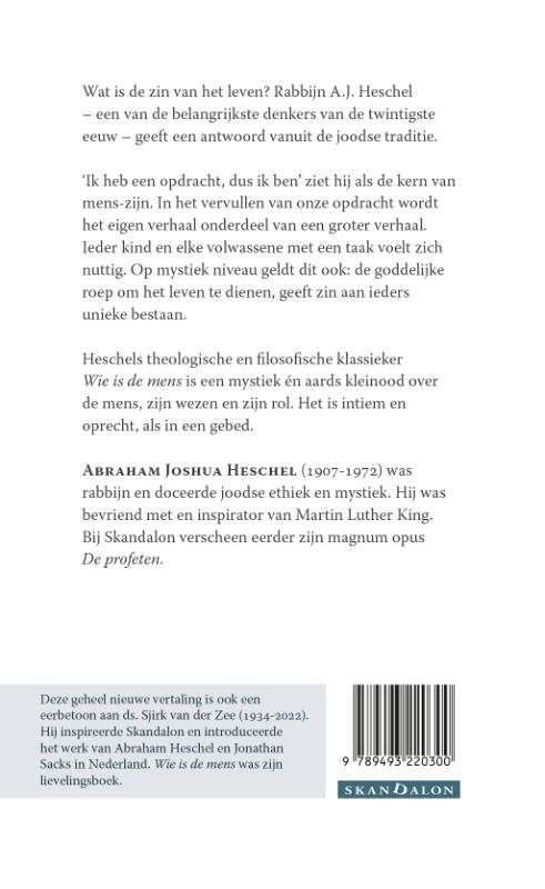 Achterkant van Wie is de mens