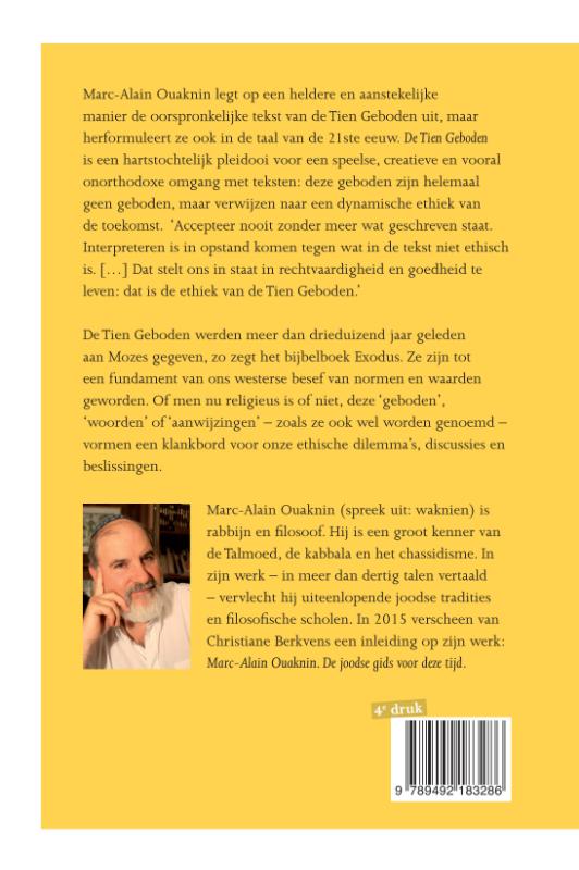 Achterkant van De Tien Geboden + Marc-Alain Ouaknin set 2