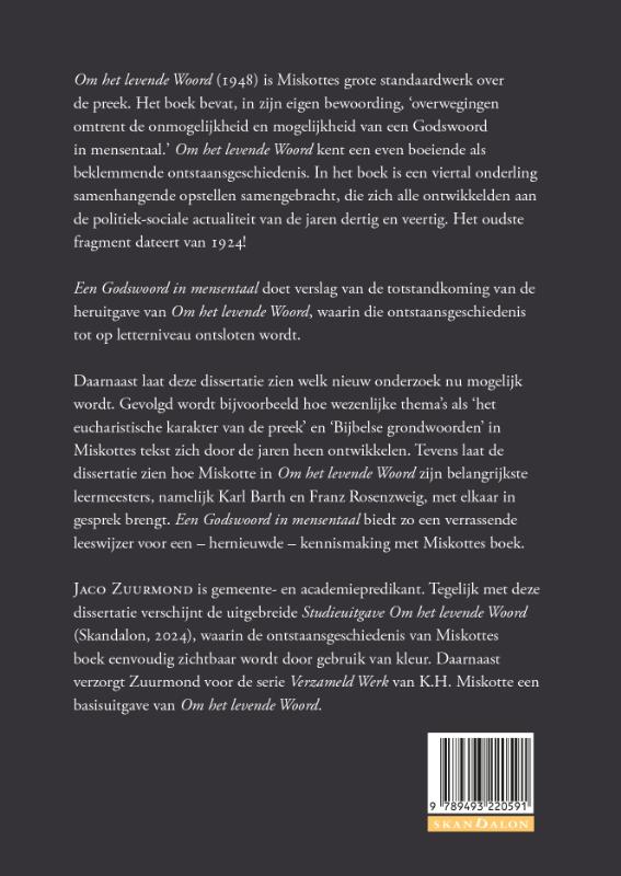 Achterkant van Een godswoord in mensentaal