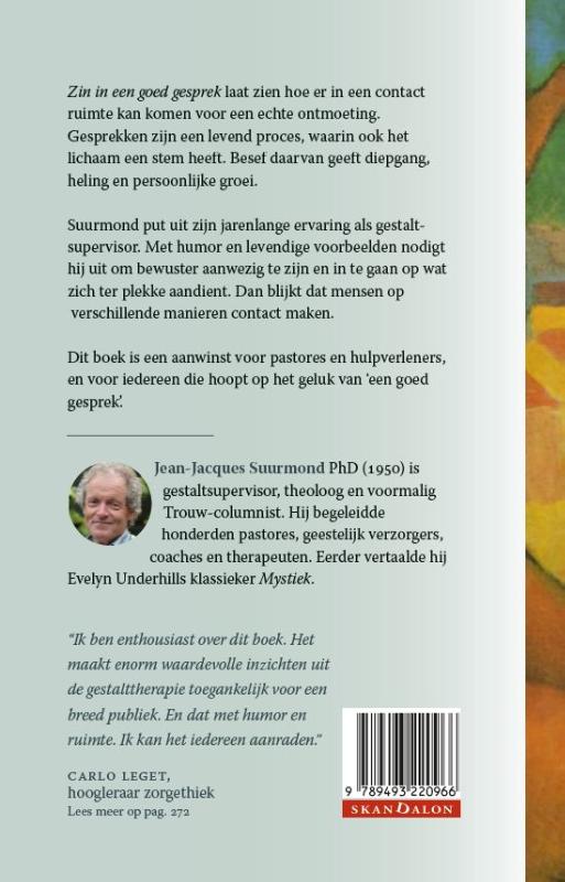 Achterkant van Zin in een goed gesprek