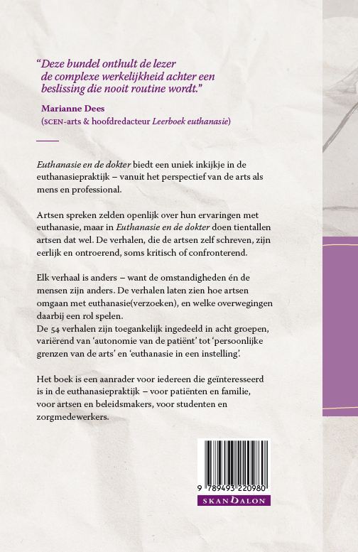Achterkant van Euthanasie en de dokter