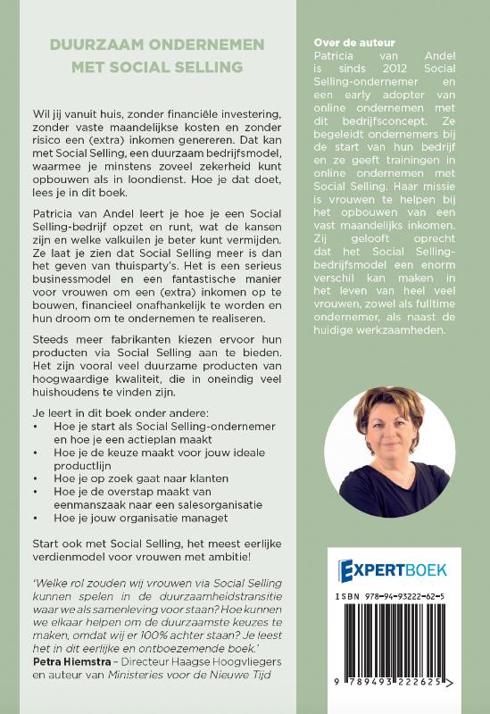 Achterkant van Duurzaam ondernemen met social selling