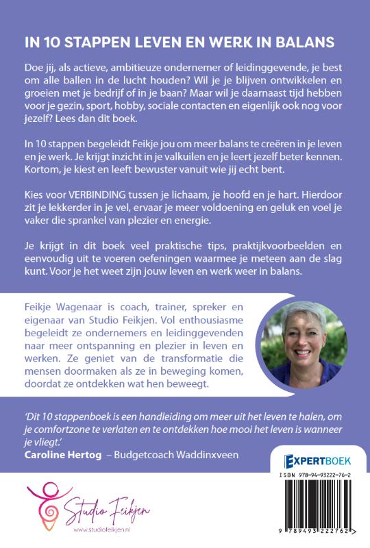 Achterkant van In 10 stappen leven en werk in balans