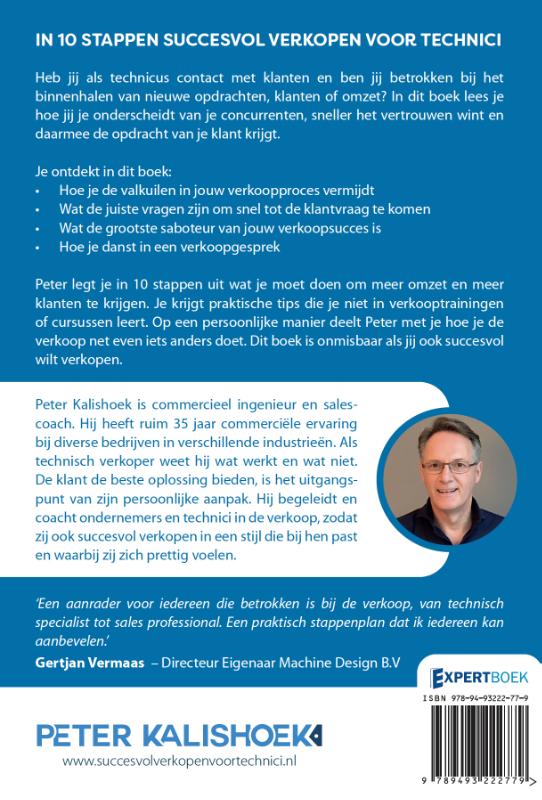 Achterkant van IN 10 STAPPEN SUCCESVOL VERKOPEN VOOR TECHNICI