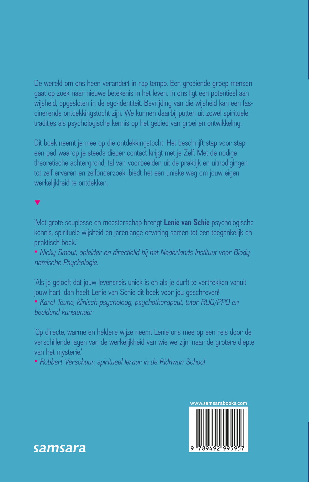 Achterkant van Langs de weg van het hart