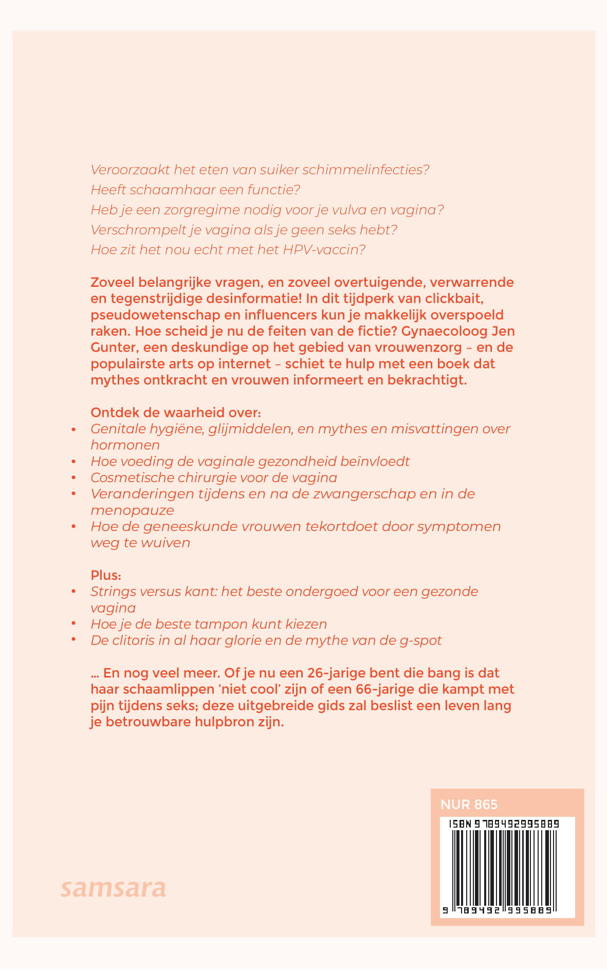 Achterkant van De vaginabijbel