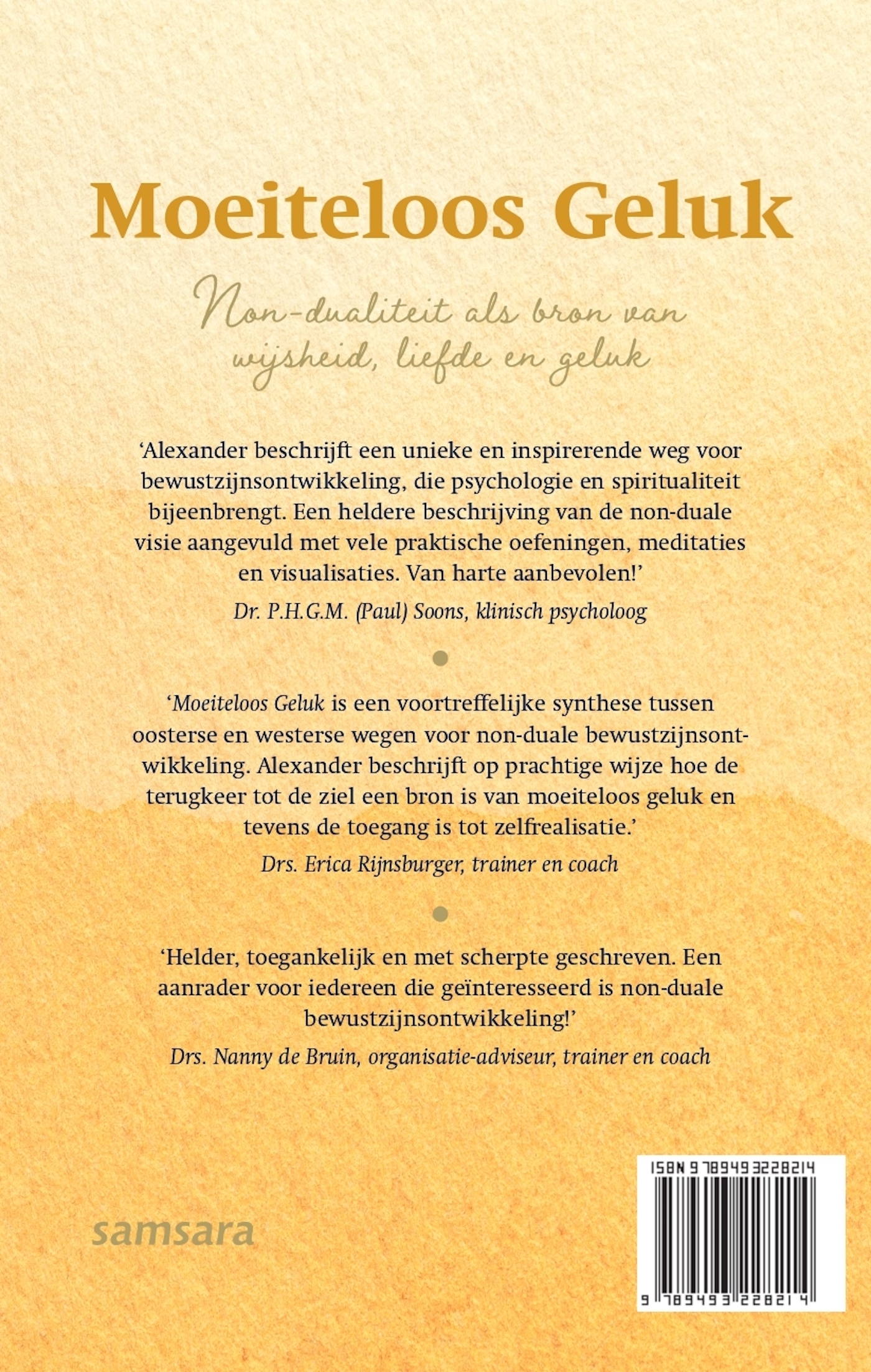 Achterkant van Moeiteloos geluk