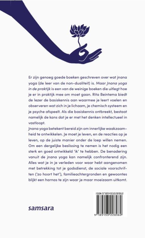 Achterkant van Jnana yoga in de praktijk