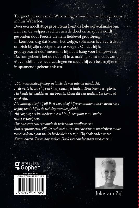 Achterkant van Het verhaal van Storm de wolf