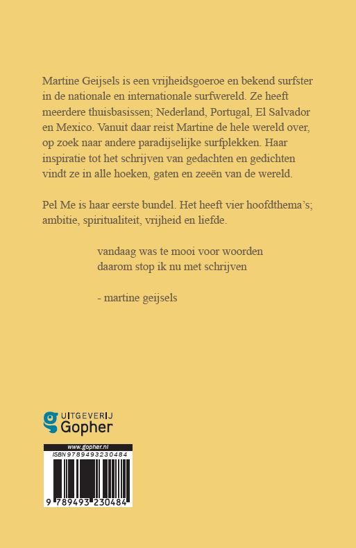 Achterkant van pel me