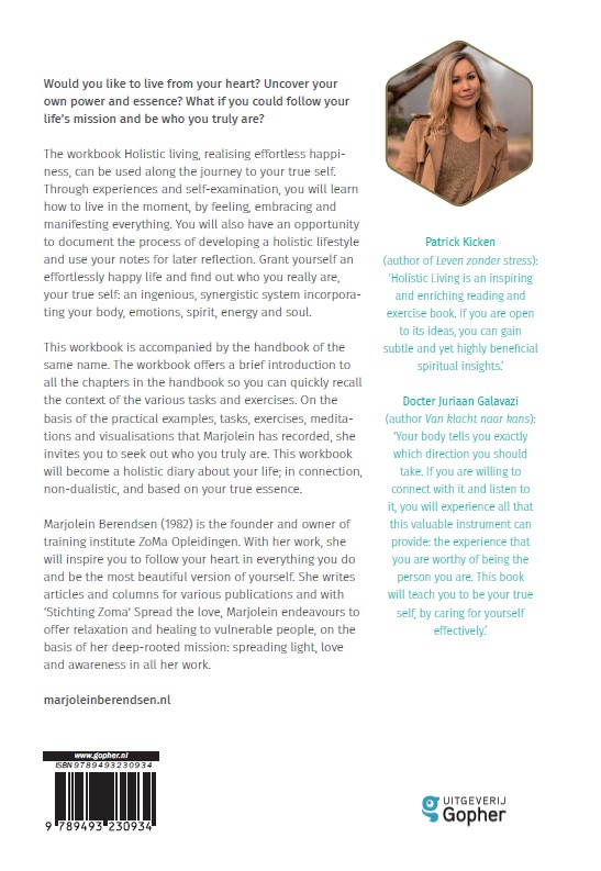 Achterkant van HOLISTIC LIVING