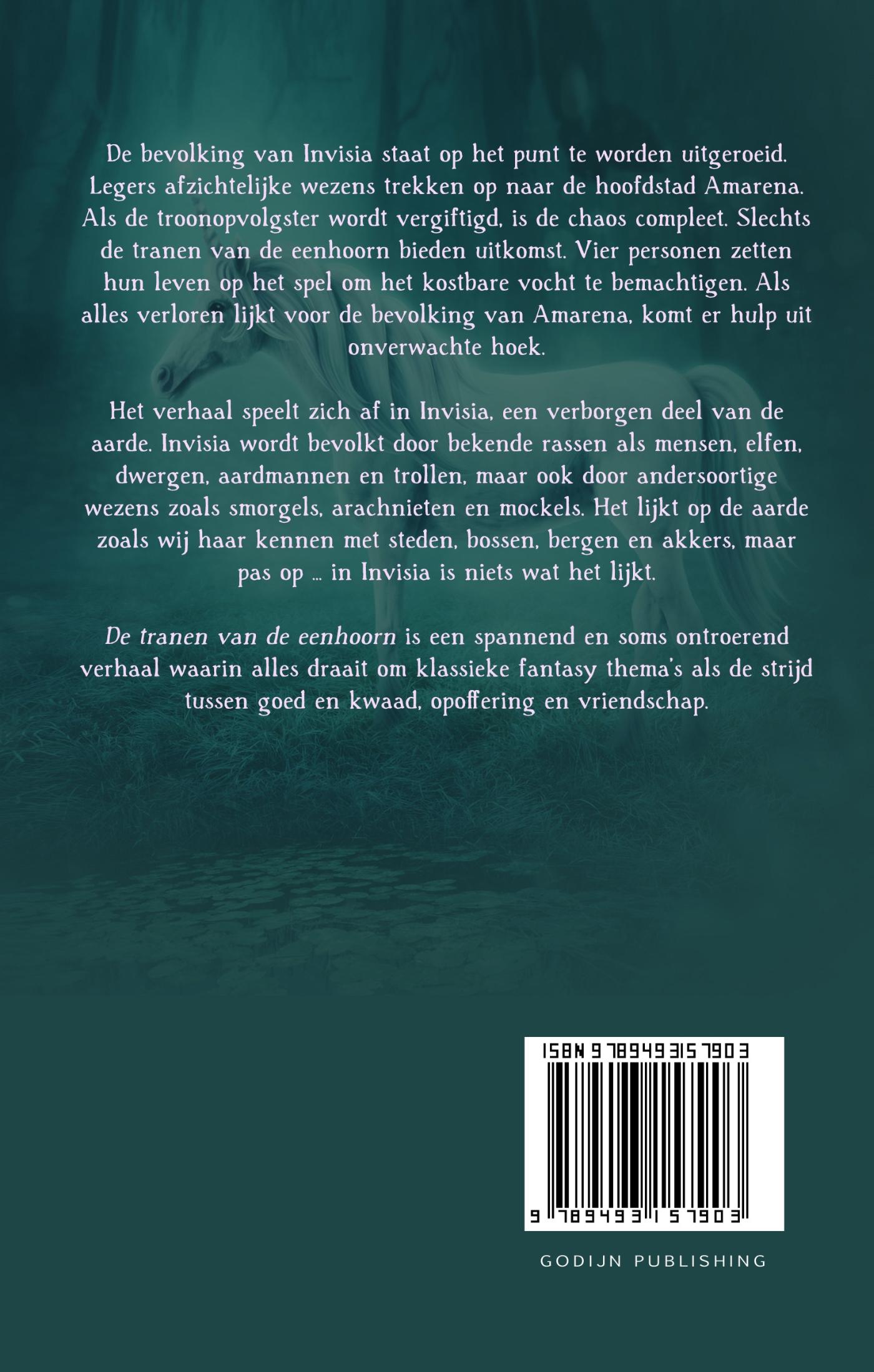 Achterkant van De tranen van de eenhoorn