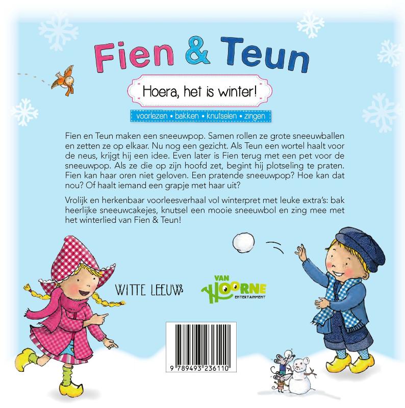 Achterkant van Fien & Teun - Hoera, het is winter!