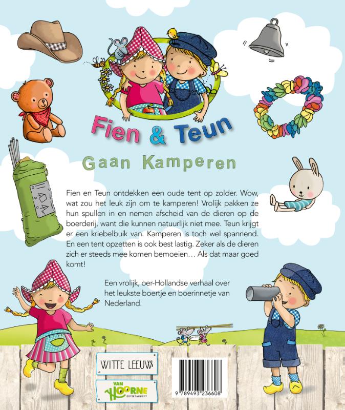 Achterkant van Fien & Teun - Gaan Kamperen (filmboek)