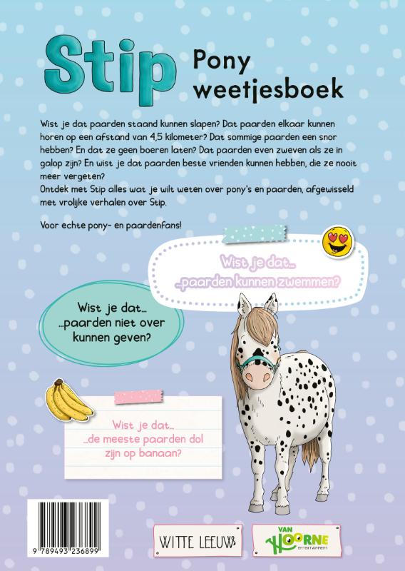 Achterkant van 101 ponyweetjes en verhalen
