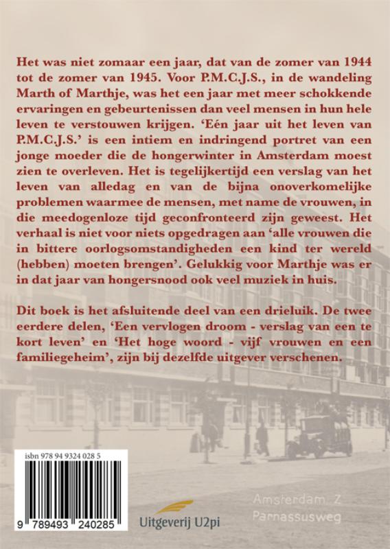 Achterkant van Eén jaar uit het leven van P.M.C.J.S.
