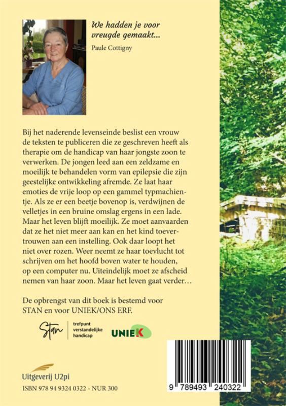 Achterkant van We hadden je voor vreugde gemaakt