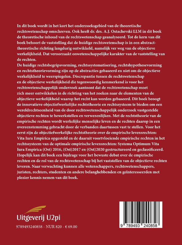 Achterkant van Theoretische rechtswetenschap