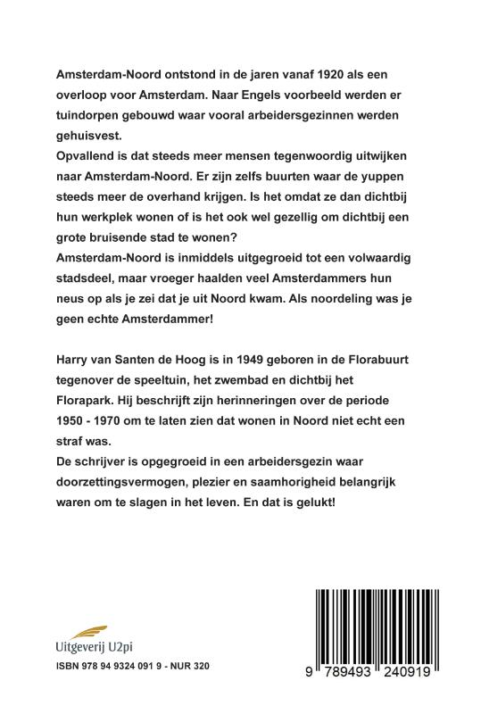 Achterkant van Herinneringen van een doodgewone jongen Uit Amsterdam - Noord