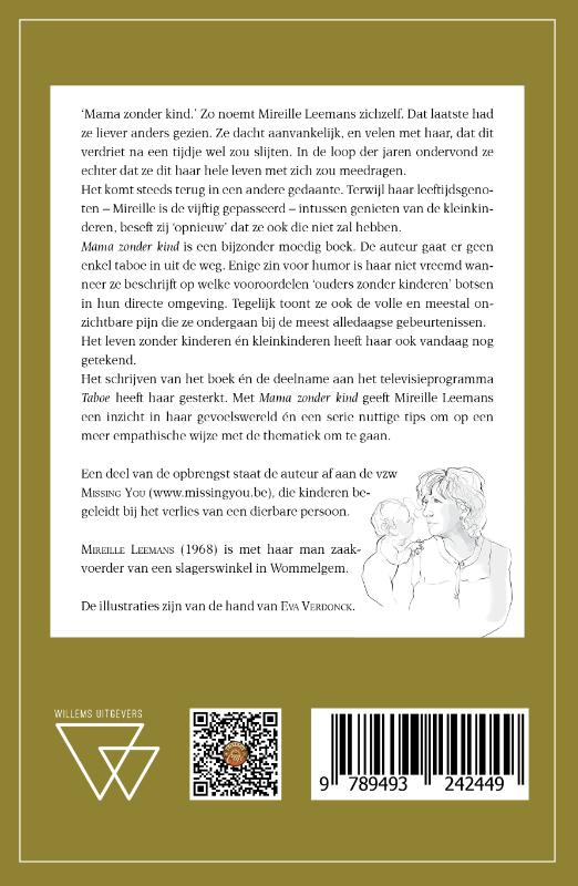 Achterkant van Mama zonder kind