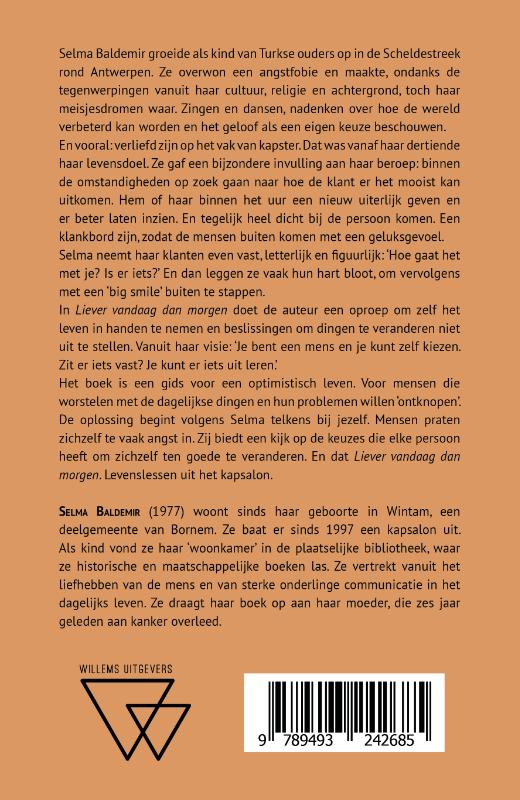 Achterkant van Liever vandaag dan morgen