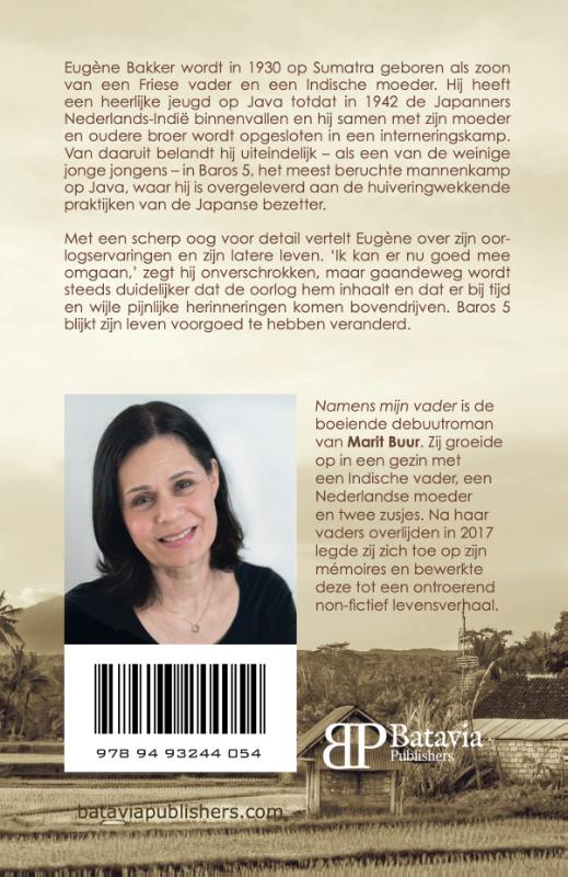 Achterkant van Namens mijn vader