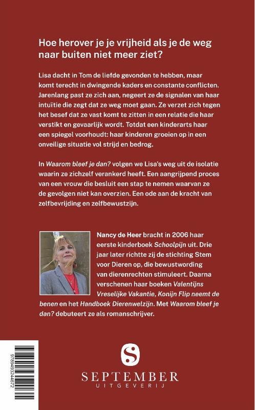 Achterkant van Waarom bleef je dan?