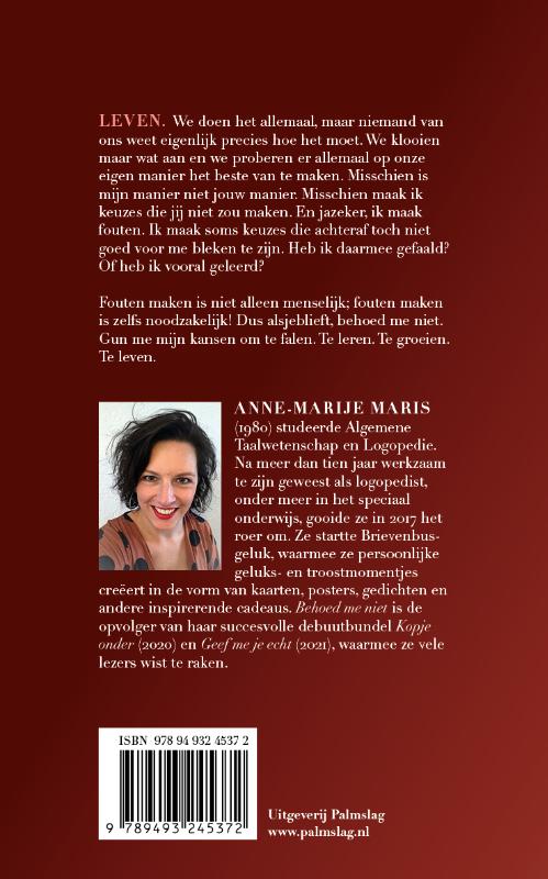 Achterkant van Behoed me niet