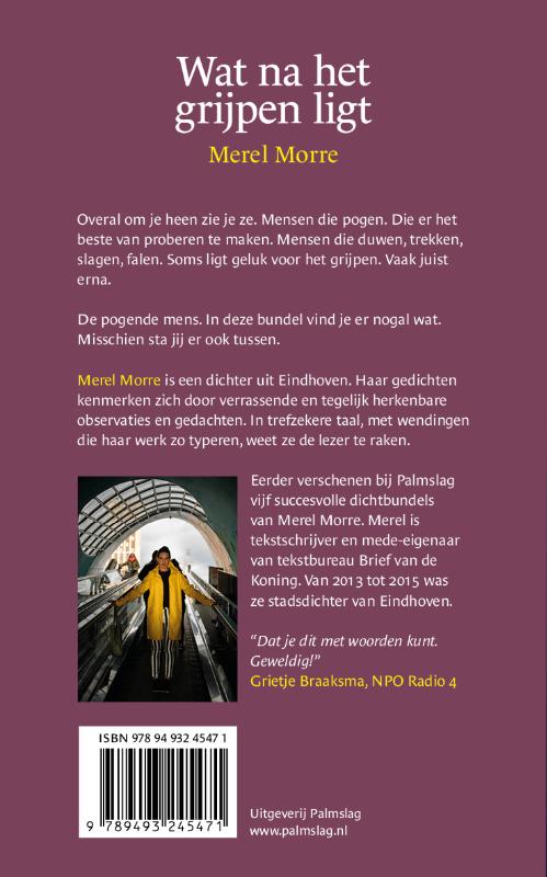 Achterkant van Wat na het grijpen ligt