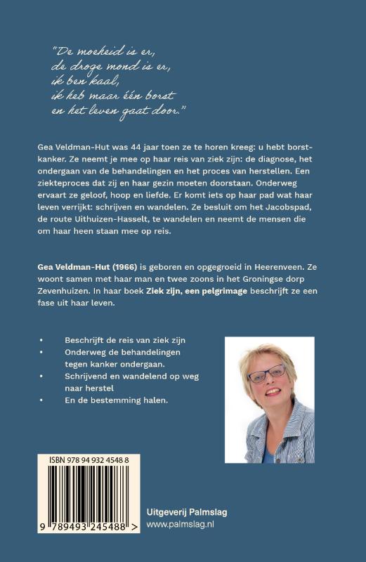 Achterkant van Ziek zijn, een pelgrimage