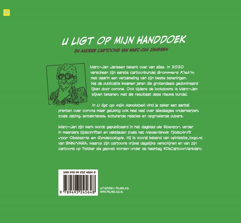 Achterkant van U ligt op mijn handdoek