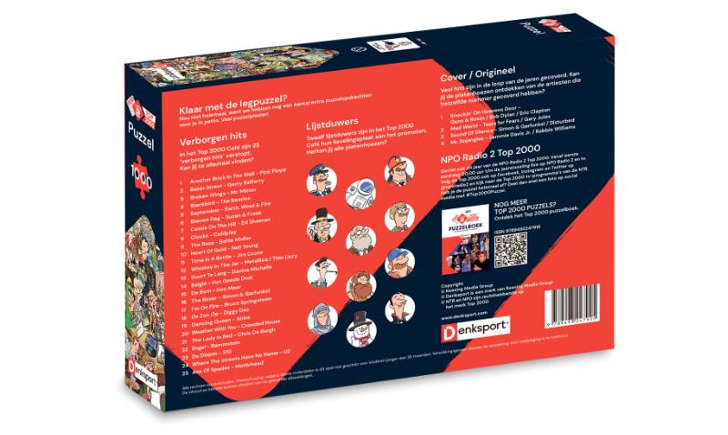 Achterkant van Denksport - Top2000 legpuzzel