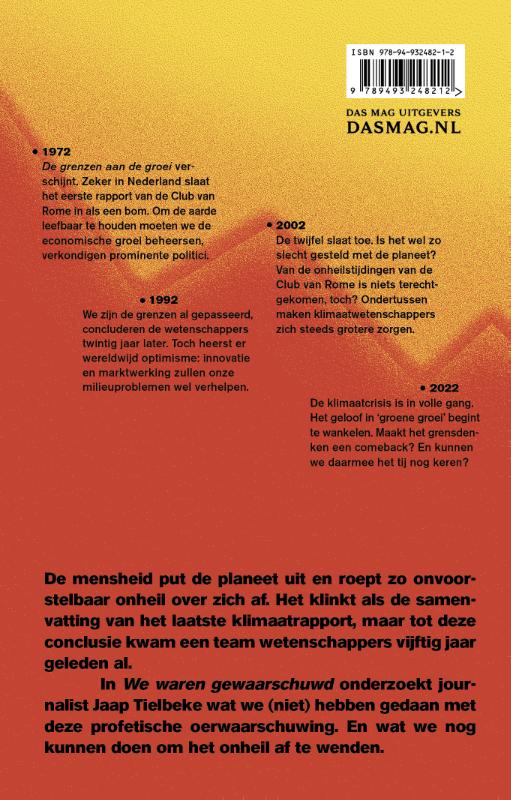 Achterkant van We waren gewaarschuwd