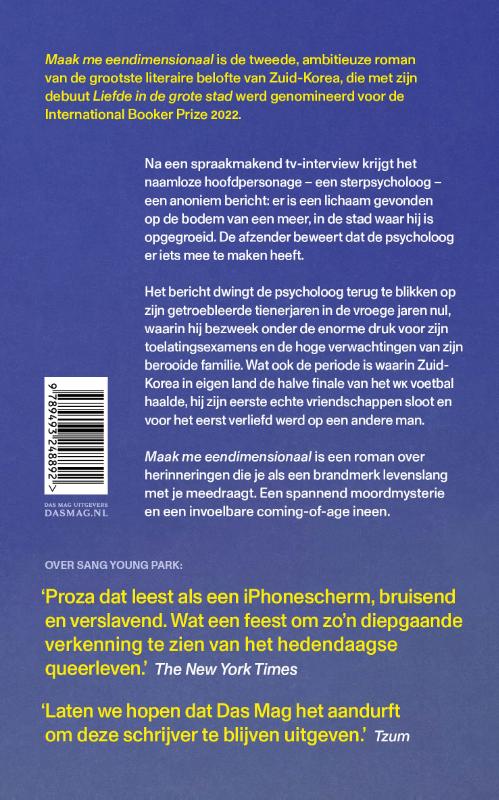 Achterkant van Maak me eendimensionaal