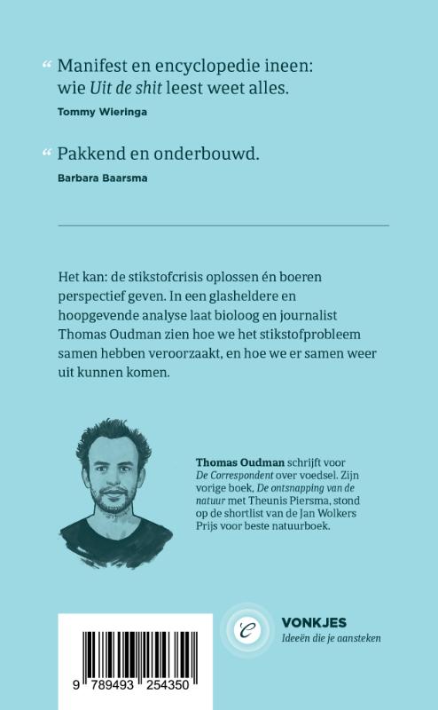 Achterkant van Uit de shit
