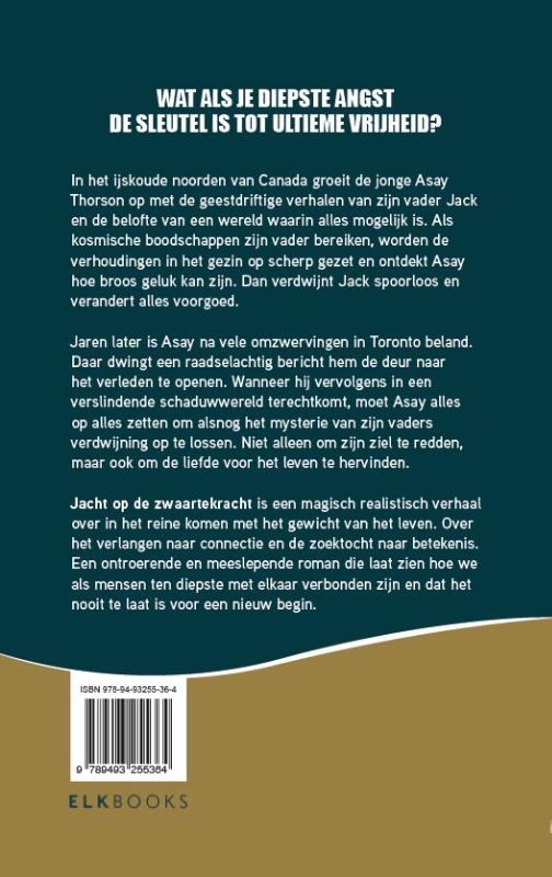 Achterkant van Jacht op de zwaartekracht