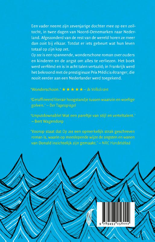 Achterkant van Op zee